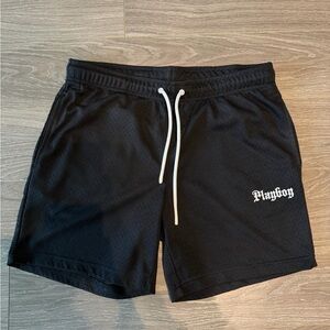 PLAYBOY Black Athletic Men's Shorts
